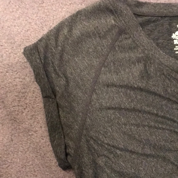 ROOTS Ruched Gray Athletic Tee Size XS - Picture 5 of 7